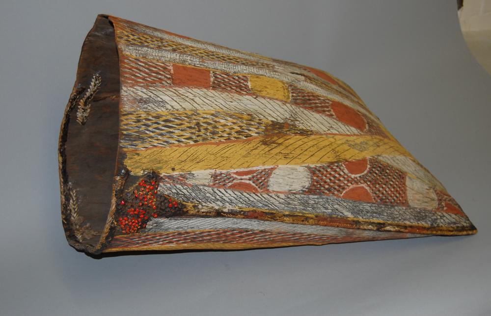 Home Australian Aboriginal Tiwi painted bark basket art